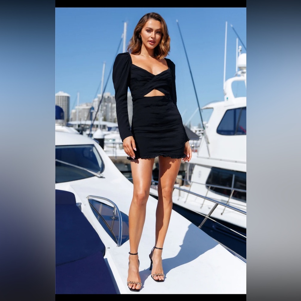 Black Cut-Out Mini Dress